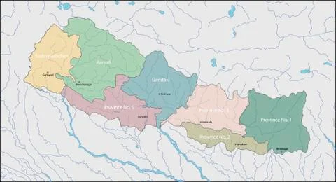 Map of Nepal Stock Illustration