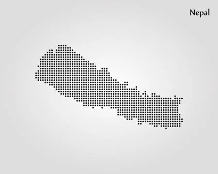 Map of Nepal. Vector illustration. World map Stock Illustration