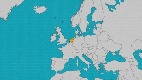 Map of Netherlands Stock Footage 295283096