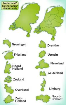Map of netherlands Stock Illustration