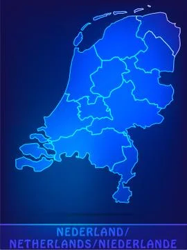 Map of netherlands Stock Illustration