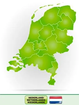 Map of netherlands Stock Illustration