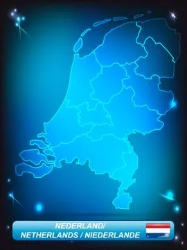 Map of netherlands Stock Illustration