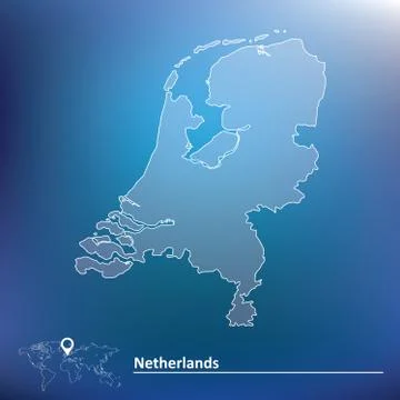 Map of Netherlands Stock Illustration