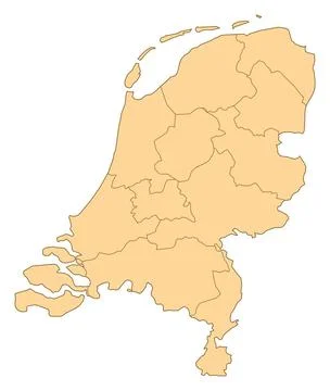Map of Netherlands Map of Netherlands with the several provinces. Copyrigh... Stock Photos