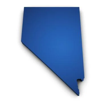 Map of nevada 3d shape Stock Illustration