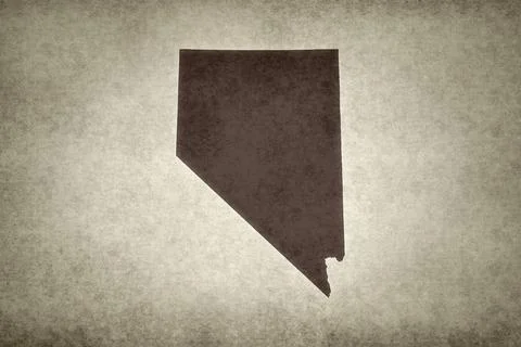Map of Nevada on a paper Stock Illustration