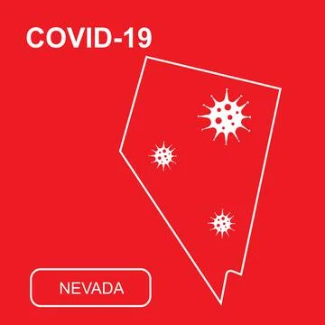 Map of Nevada State labeled Epidemic and Quarantine. Stock Illustration