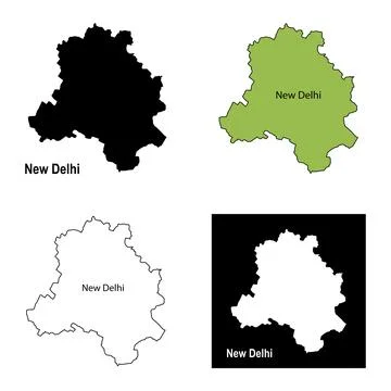 Map of New Delhi design Illustrazione stock