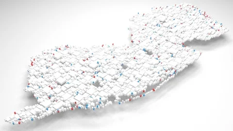Map of New Jersey - USA Stock Footage 88451360