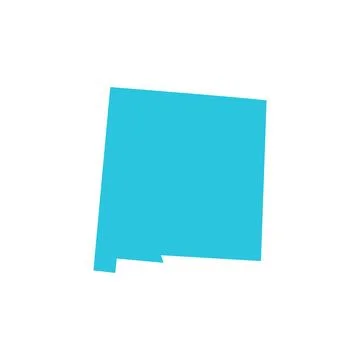 Map New Mexico icon. Isolated on white background. From blue icon set. Stock Illustration