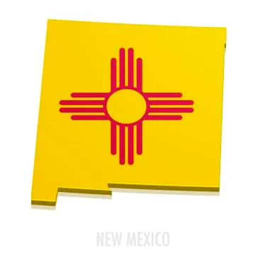 Map New Mexico Stock Illustration