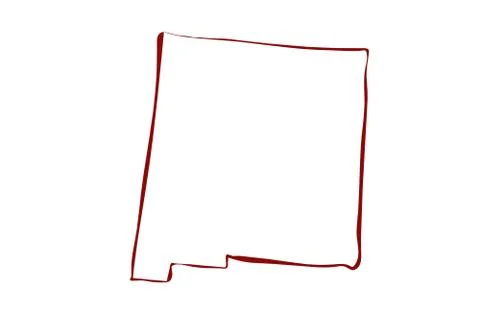 Map of New Mexico Stock Illustration