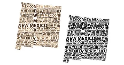 Map of New Mexico - vector illustration Ilustração Stock