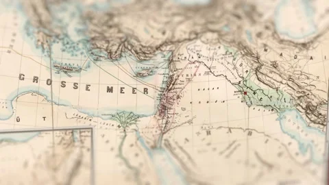 Map From The New Testament Times Stock Footage 285568258