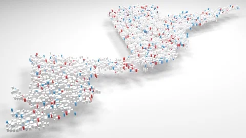 Map of Newfoundland &amp; Labrador - Canada Stock Footage 90499764