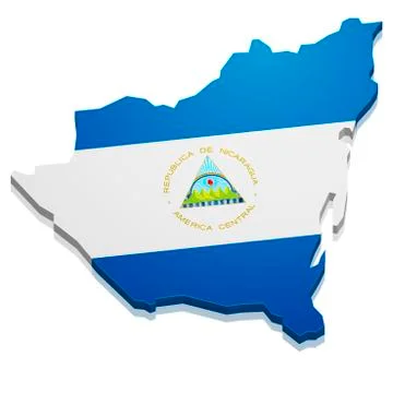Map Nicaragua Stock Illustration