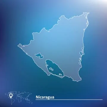 Map of Nicaragua Stock Illustration