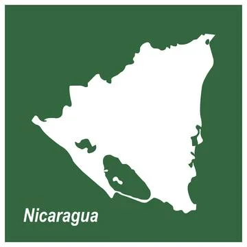 Map of Nicaragua Stock Illustration