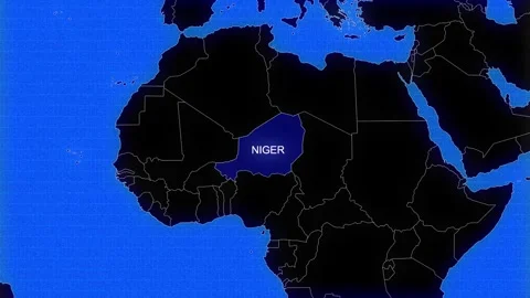 Map Of Niger Stock Footage 294578122