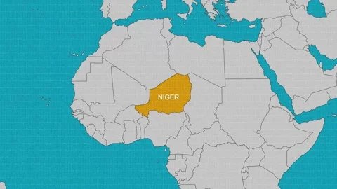 Map of Niger Stock Footage 295283419