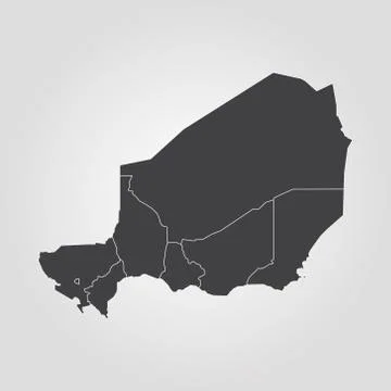 Map of Niger Stock Illustration