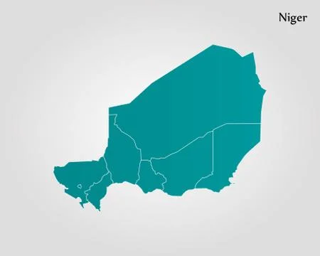 Map of Niger Illustrazione stock