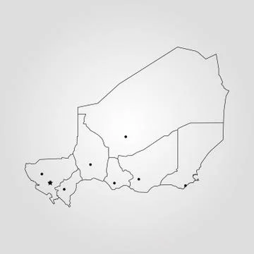 Map of Niger Stock Illustration