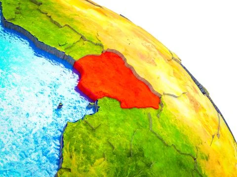 Map of Nigeria on 3D Earth Illustrazione stock
