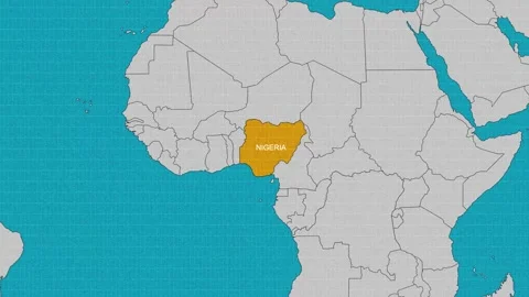 Map of Nigeria Stock Footage 295283340