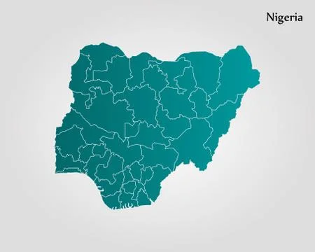 Map of Nigeria Stock Illustration