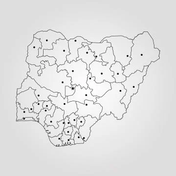 Map of Nigeria Stock Illustration