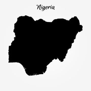 Map of Nigeria Stock Illustration