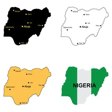 Map of Nigeria Stock Illustration