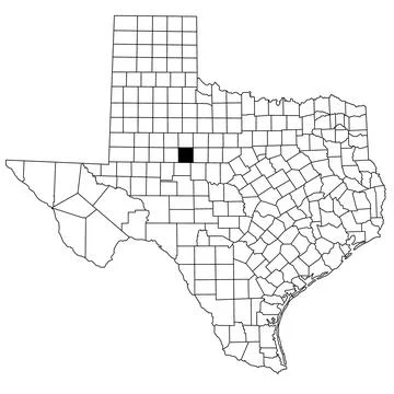 Map of Nolan County in Texas state on white background. single County map h.. Stock Illustration