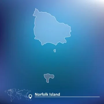 Map of Norfolk Island Stock Illustration