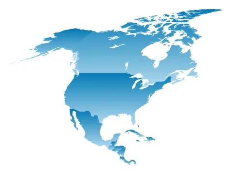 Map North America Stock Illustration