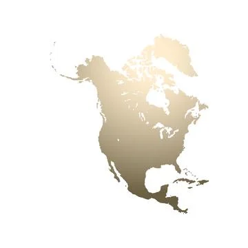 Map of North America, sign silhouette. World Map Globe. Vector Illustration Stock Illustration