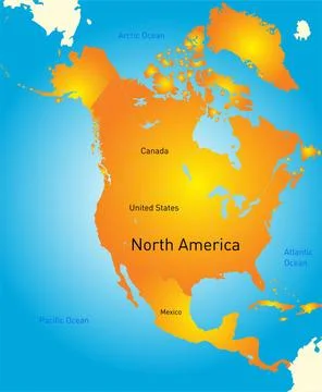 Map of north america Vector map of north america continent Copyright: xZoo... Stock Photos