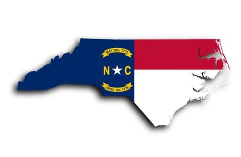 Map of north carolina Stock Illustration