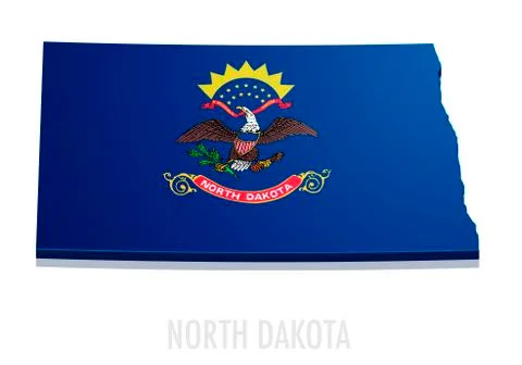 Map North Dakota Stock Illustration