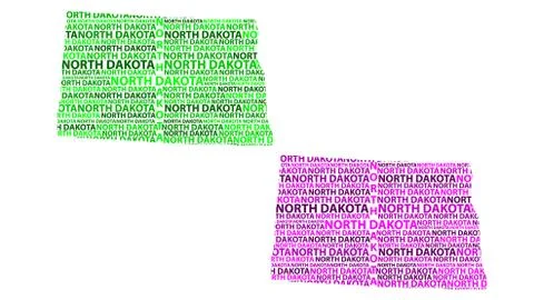 Map of North Dakota - vector illustration Ilustração Stock