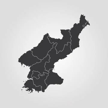 Map of North Korea Stock Illustration