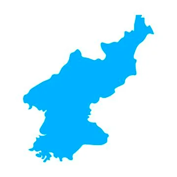 Map of North Korea Stock Illustration