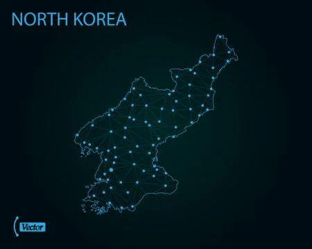 Map of North Korea. Vector illustration. World map Stock Illustration