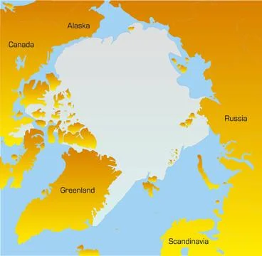 Map of North pole Abstract Vector Color map of North pole Copyright: xZoon... Stock Photos