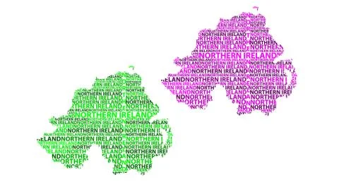 Map of Northern Ireland - vector illustration Stock Illustration