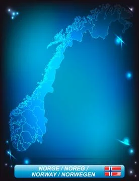 Map of norway Stock Illustration
