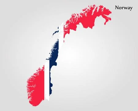 Map of Norway Stock Illustration