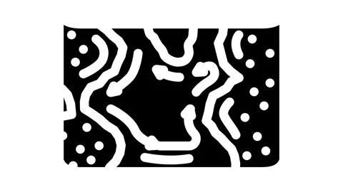 Map of ocean currents world ocean glyph icon animation Stock Footage 326734920